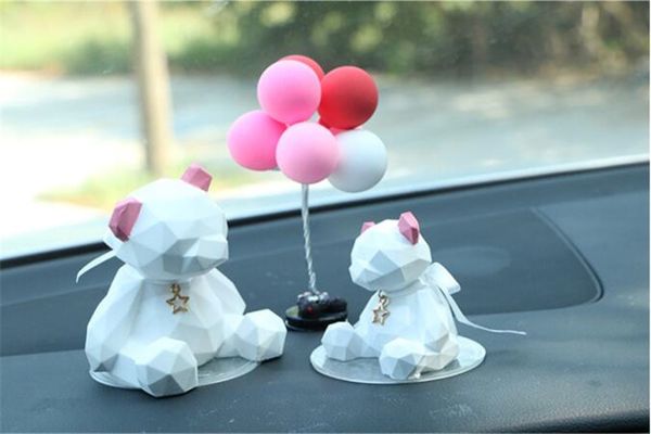 New Car Styling Ornaments Geometric Bear Aromatherapy Car Interior Decoration Accessories 2 Sizes Decorations For Cars Decorations For Your Car From
