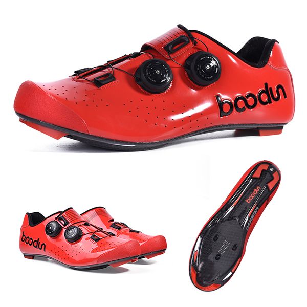 

mtb breathable auto-lock bike bicycle shoes ultralight carbon fiber road bike bicycle shoes cycling athletic riding, Black
