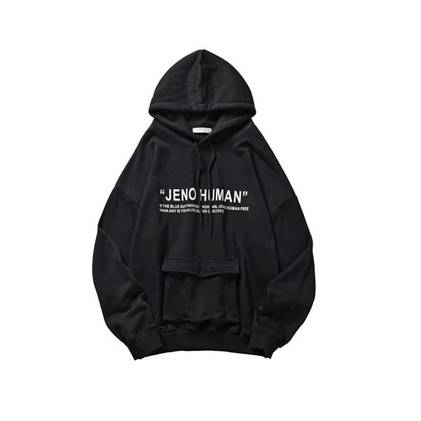 

зимняя мужская толстовка hip hop high street женщины и мужчины с капюшоном толстовки руно сыпучие письмо печать lover пуловер, Black