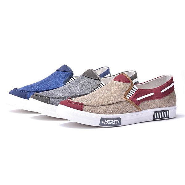 

mens shoes loafers casual canvas shoes men classic sneakers man slip on sports shoes for male comfortable stylish sneakers tenis moda hombre, Black