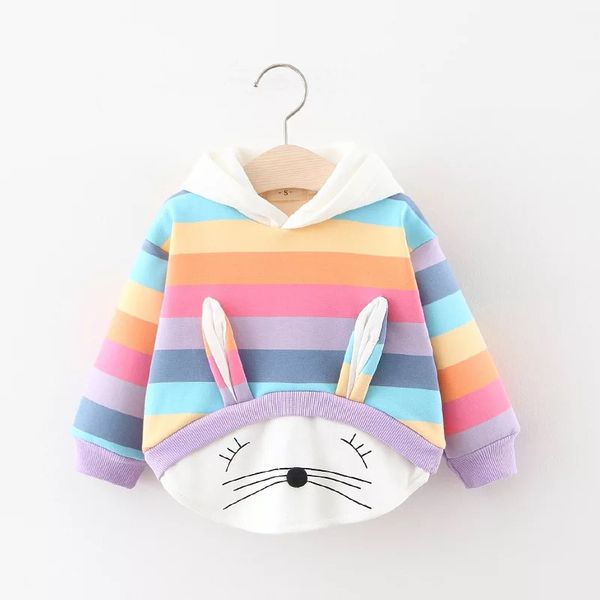 

Girls Winter Clothes Autumn Plus Velvet Thicken Warm Cotton Hooded Sweatshirt Kids Casual Sportswear Infant Toddler Clothing