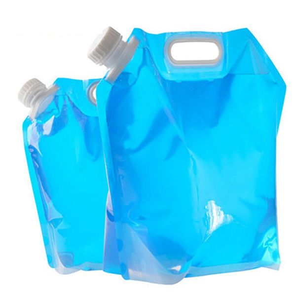 5l/10l pe water bag for portable folding water storage lifting bag for camping hiking survival hydration storage bladder