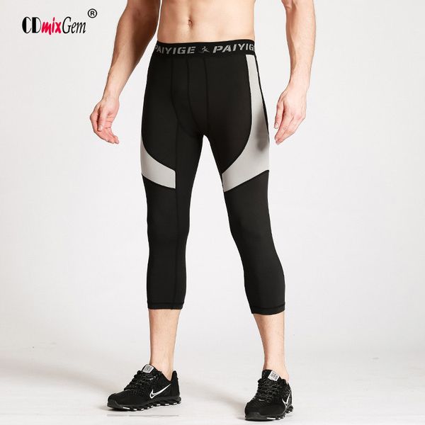 

new men's body shaping pants comfortable breathable quick-drying tight-fitting stretch sweat pants yg, White;black