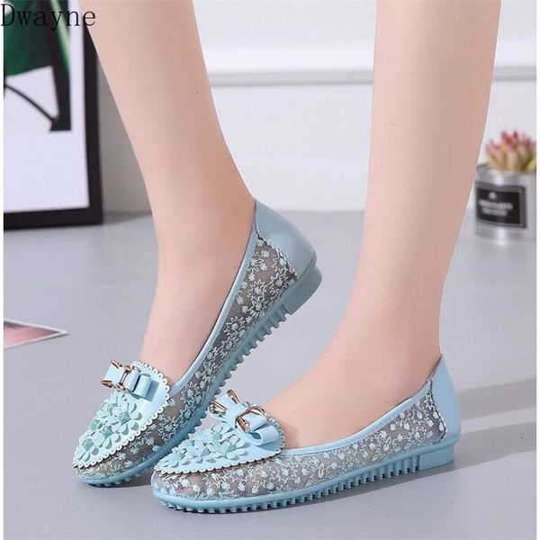 

2020 new hollow women's shoes flat bottom breathable mesh ladies mesh shoes, Black