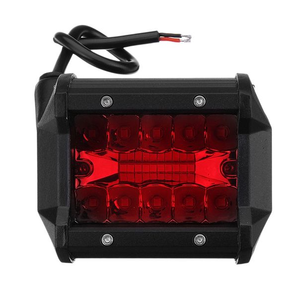 

2x 4 inch red led work light bar flood spot driving fog lamp offroad truck boat