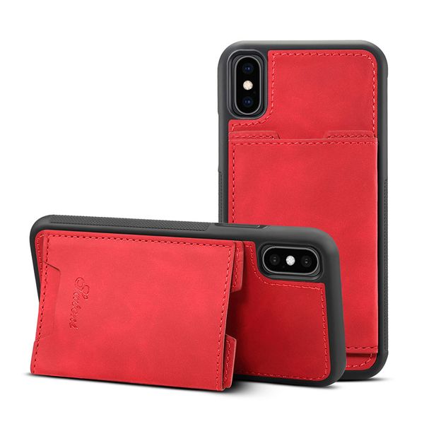 

new 2019 leather cover case for iphone 6 6s plus 7 7plus 8 8plus x xs xr head porter card package phone cases