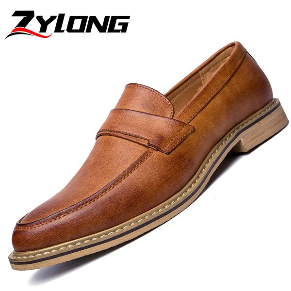 

men's business dress shoes comfortable cow leather formal shoes retro british style oxfords for men brown black khaki