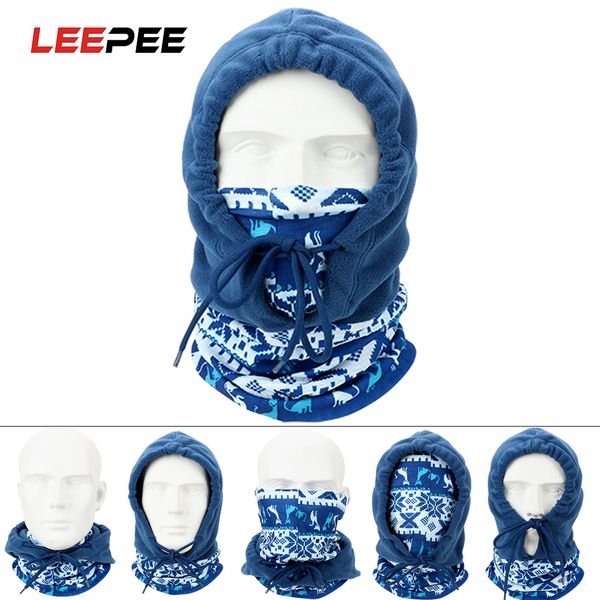 

leepee balaclava hood for bicycle cycling windproof winter thermal warm neck and full face mask fleece motorcycle face mask