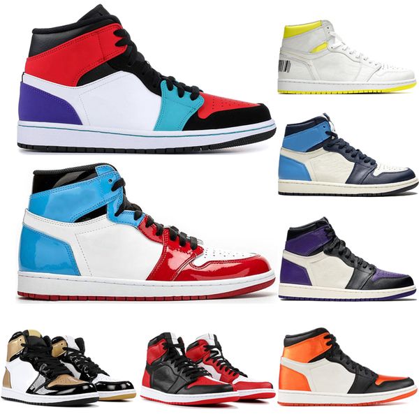 

fearless 1 1s classic fashion men basketball shoes black toe first class flight unc multi-color gym red mens athletic sports sneakers