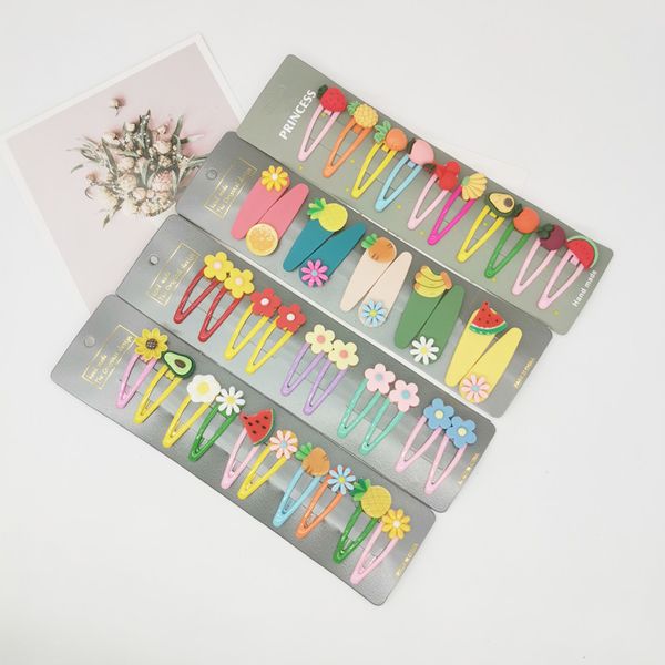 

hair accessories 10pcs/set cute princess fruit hairpins children kids clips pins barrette girls hairgrip headwear hairclip, Slivery;white