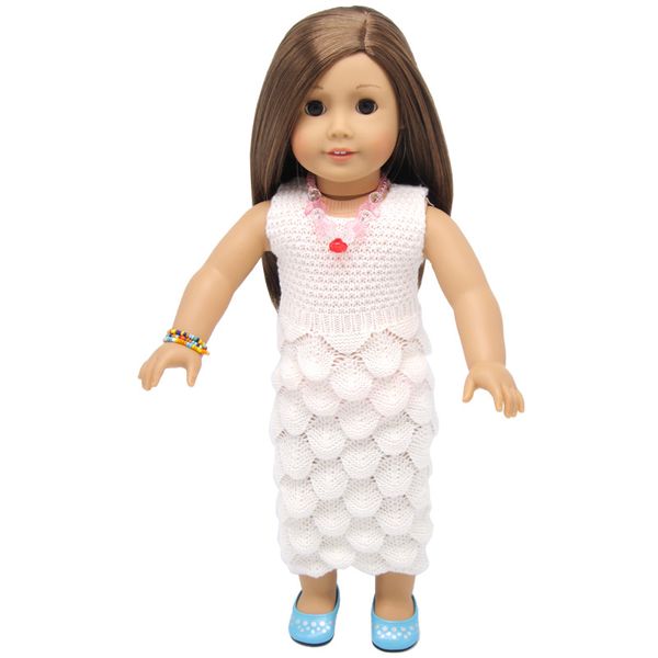 

18 inch doll clothes accessories sweater long dress for child party gift toys--18 inch american girl doll clothes