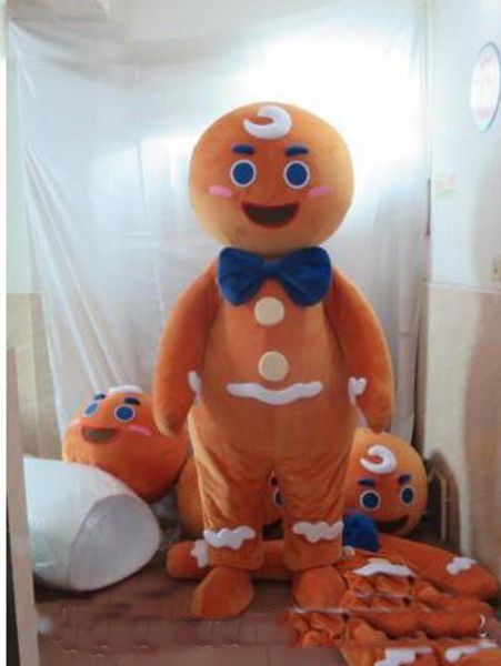 2019Professional personalizado Gingerbread Man traje da mascote dos desenhos animados Gingerbread boy caráter roupas Halloween festival festa extravagante