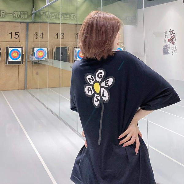 

2020ss s plam s angels decapitated bear icon design kanye loose t-shirt men women fashion washed tees -xl sgg666b#, Blue