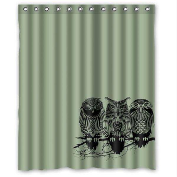 

cute owl waterproof peva shower curtain,bathroom decor