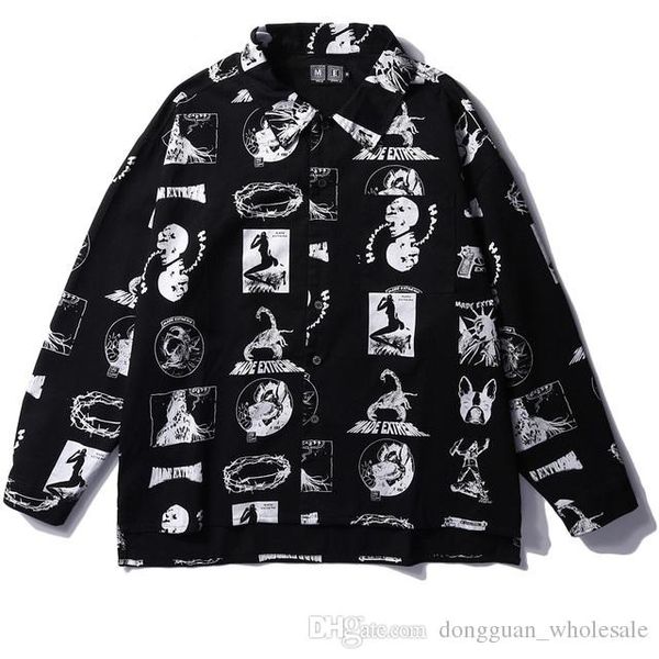 

harajuku jackets men 2019 new design hip hop windbreaker 3d print casual streetwear urban outwear fashion coats, Black;brown