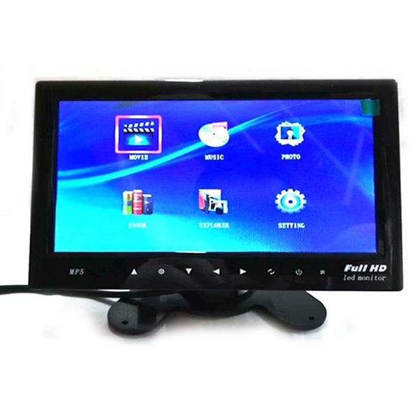 

7-inch ultra-thin mp5 deskmonitor car hd display bracket display support multiple languages 16:9/4:3 conversion