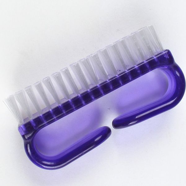 

handle grip nail brush nail hand fingernail scrubbing cleaning brush for toes nails cleaner pedicure brushes, Yellow
