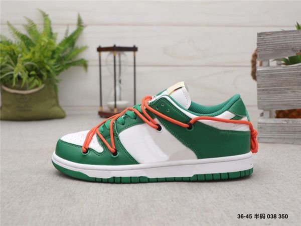 

2019 Новый Virgil VA OFF OW Futura SB Dunk Полуботинки Мужчины Женщины Сосновый Зеленый Скейтбор