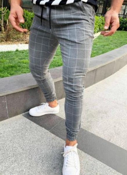 

мужской повседневный шнурок карандаш брюки повседневные мужские брюки мужские маленькие брюки мода плед мужские дизайнерские брюки печатные, Black