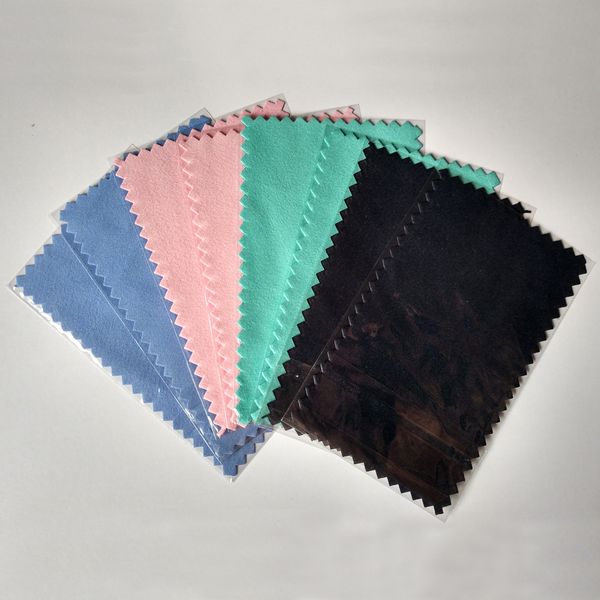 

pink with plastic bag silver polishing cloth for 925 silver golden jewelry necessity cleaner partner tools quality 100pcs/lot