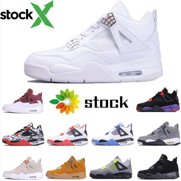 

2020 new cool grey 4 mens basketball shoes bred white cement 4s iv designer sneakers sports running shoes women trainers size 36-46