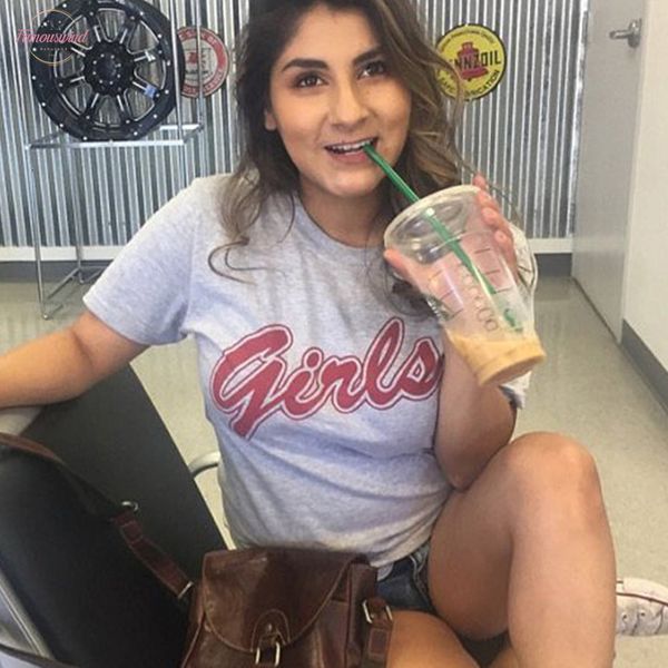 

girls letter print women t shirt friends tv shows tshirt monica outfit causal streetwear vintage student graphic shirts, White