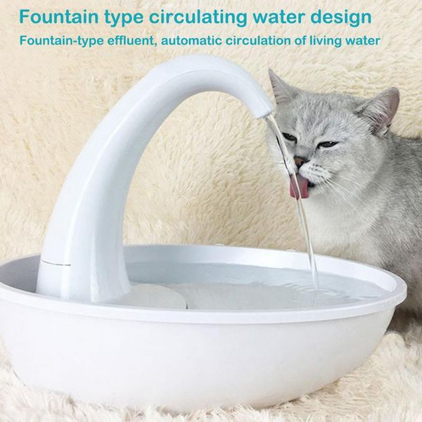 

cat water dispenser automatic circulation feeding water flowing fountain pet drinker bowl dog mutedrinking dispenser and filter