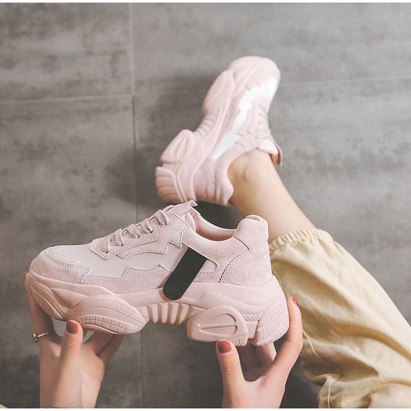 

women's autumn pu lace up sneakers platform vulcanized shoes ladies fashion casual comfortable shallow walking woman shoes, Black