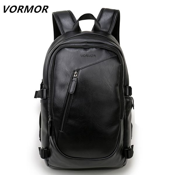 

2018 brand waterproof 15.6 inch lapbackpack men leather backpacks for teenager men casual daypacks male