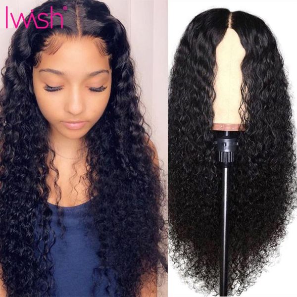 

парик закрытия шнурка волны воды бразильский парик человеческих волос 4x4 закрытия с плотностью волос младенца 150% парики для чернокожих же, Black;brown