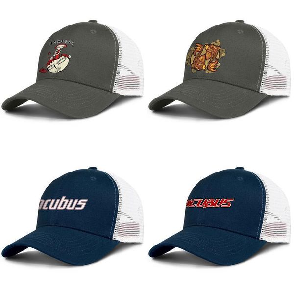 

incubus-red-rock-live mens and women adjustable trucker meshcap fitted blank custom unique baseballhats incubus-cd-album-logo, Blue;gray