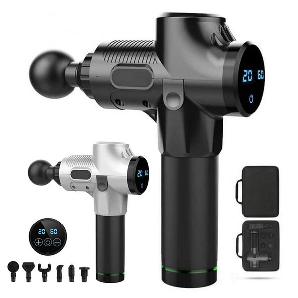 

touch screen muscle massage gun sport therapy massager body relaxation pain relief slimming shaping massager