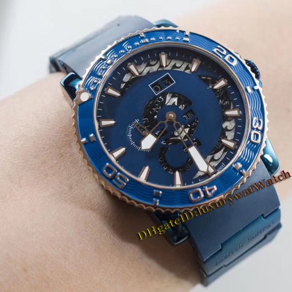 

DIVER Новый 43-миллиметровый светящийся синий циферблат с запасом хода Многофункцио