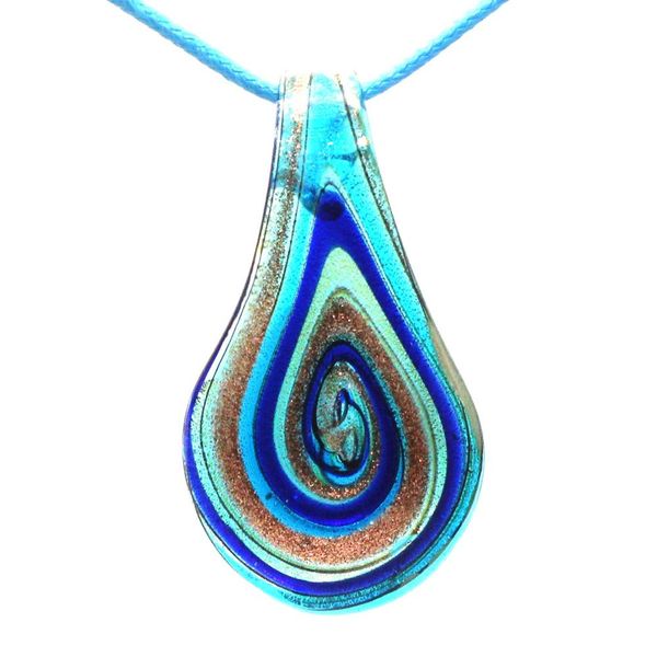 

fashion handmade murano lampwork glass 4 colors art pendant fit necklace for women girl party gift cord, Silver