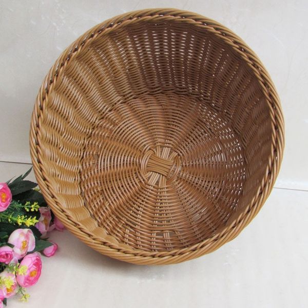 

бытовая хранения корзины скос круглой формы еды хлеб фрукты плетеные корзины организатор главная кухня ванная комната корзины для хранения к