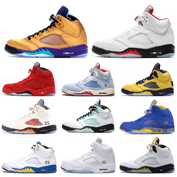 

jumpman 5s мужская баскетбольная обувь 5 огонь красный нефть серый свежий принц бред олимпийский черный металик белый цемент мужчин спортивн, White;red