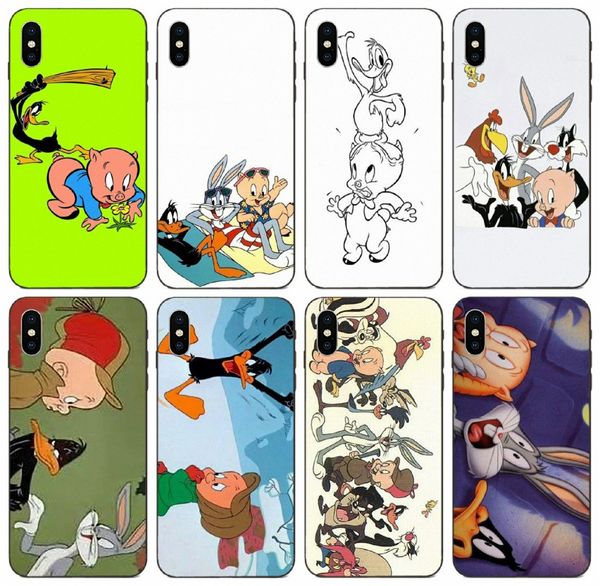 

[tongtrade] painted looney tunes porky pig bugs bunny duck case for iphone x xr xs 11 pro max 8 7 6 5 plus galaxy s7 honor 9 lg nexus 5 case