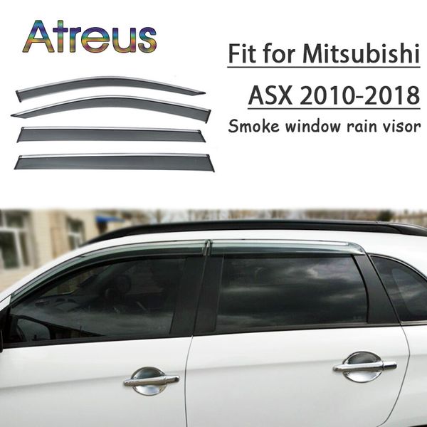 

atreus 1set abs for 2018 2017 2016 2015-2010 mitsubishi asx accessories car vent sun deflectors guard smoke window rain visor