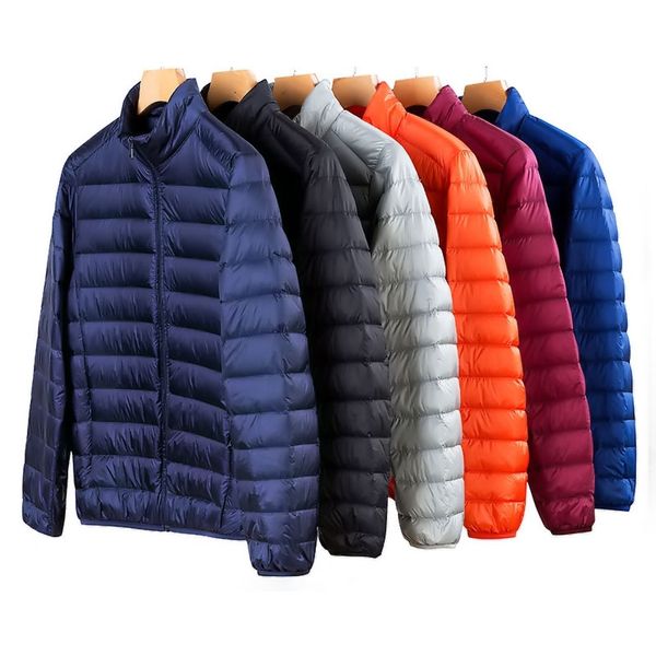 

2019 spring new 50% white duck down jacket men winter warm ultralight male outdoors casual down jacket coat man youth fitted 3xl, Black