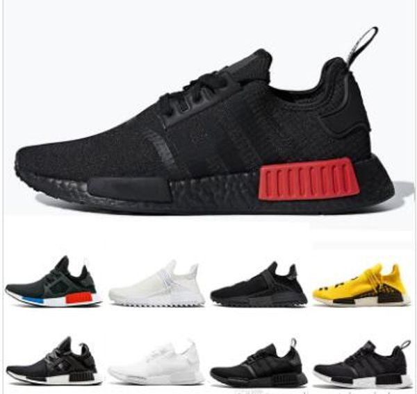 

бред r1 hu human race xr1 мужские кроссовки pharrell williams oreo og классический мужчины женщины вдохновителя япония спортивные тренажеры, Black