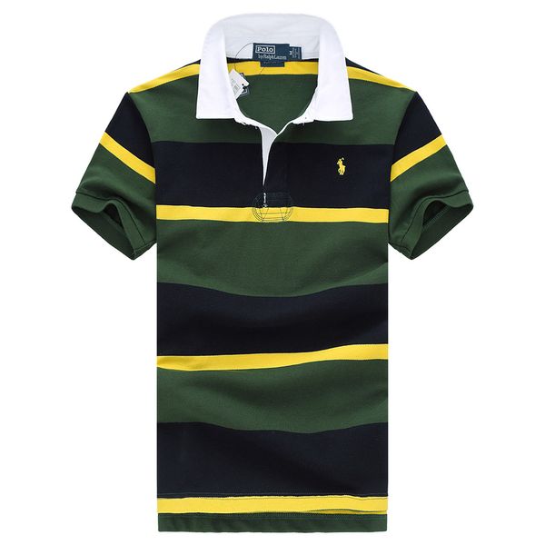 

luxury mens designer tshirts ralph pony embroidery lauren fashion brand polo shirt classic color horse pole logo striped trend summer shirts, White;black