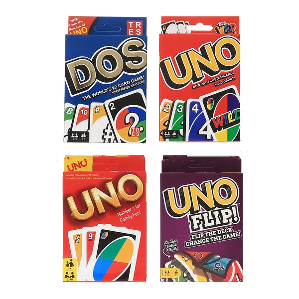 

uno карточной игры флип wild версия dos настольной игра 2-9 игроков игры партия развлечение и