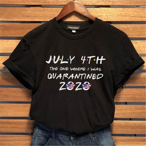

4th letter printing round neck tee female summer loose casual short sleeve clothing american independence day women t-shirt july, White