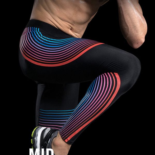 

men compression pants professional outdoor sports fitness running training tight trousers basketball soccer mens leggings, Black;blue