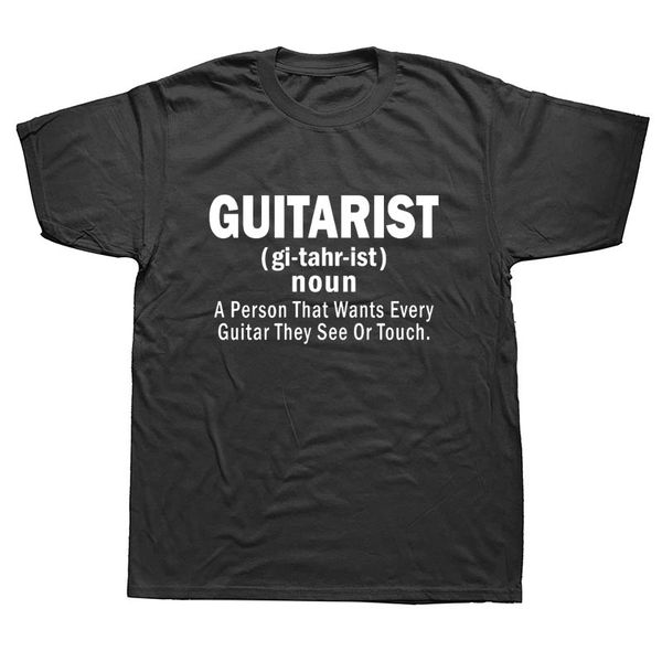 

heartbeat guitarist short sleeve t shirt funny mens guitar player musician definition birthday gift t-shirt, White;black