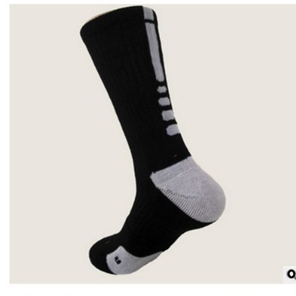 

luxury football socks for men calcetines winter mens designer socks sports bottom wear highly quality mens socks 5 color optionals, Black