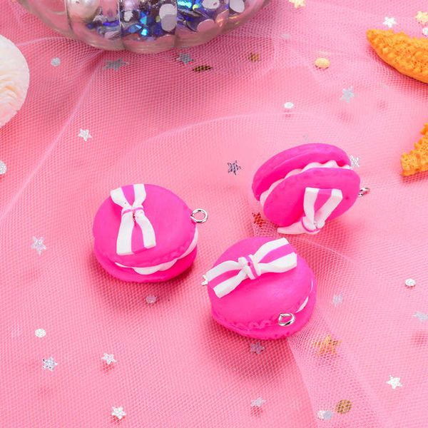 

multicolored pendant 10pcs jewelry kawaii charms necklace clay polymer macaroon handmade, Bronze;silver