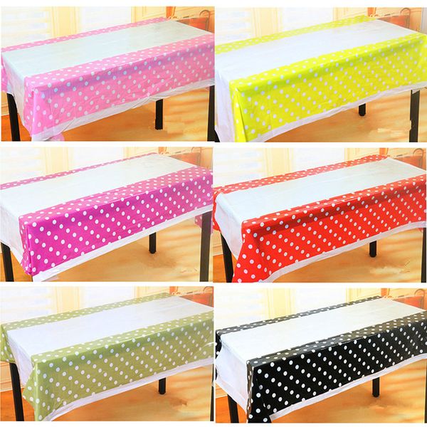 

polka dot plastic table cloth kids birthday party decoration baby shower decoration supplies disposable tablecloth w