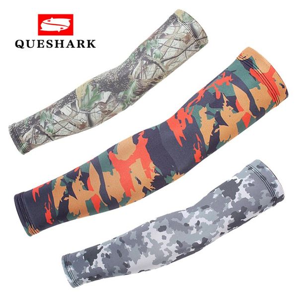 

1 pair summer sunscreen cycling arm warmers jungle patten camping fishing arm sleeves uv protection camouflage bike armwarmers, Black;gray