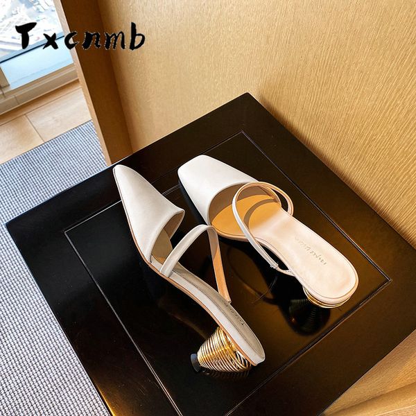 

txcnmb 2020 new arrivals genuine cow leather high heels concise pumps woman shoes fashion party shoes women pumps female, Black